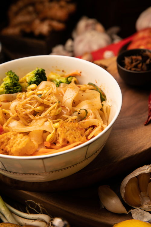 爽口凉皮面食特色小吃美食摄影图 摄影
